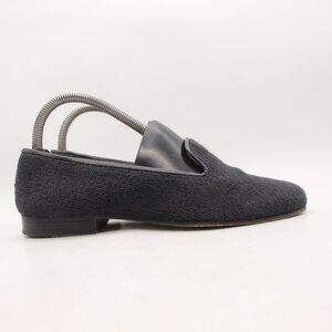 Stubbs & Wootton Women's Size 7.5 Black Slip On Terry Cloth Shoes